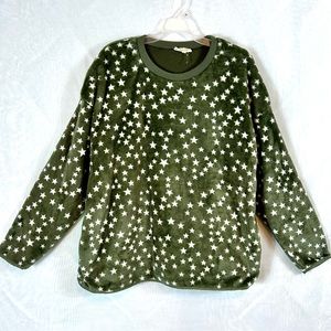 Women’s Thick Plush Fleece Pullover sweatshirt with pockets / large